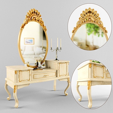 Timeless Reflection: Classic Mirror 3D model image 1 