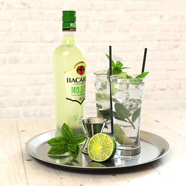 Refreshing Mojito Set 3D model image 1 