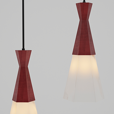 Elegant Metal Pendant Lamp 3D model image 1 