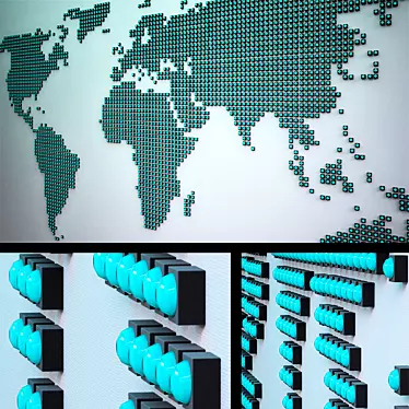 World map dots