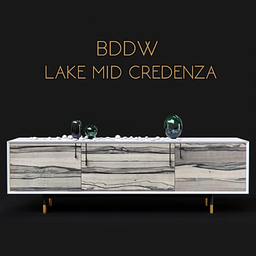 BDDW Lake Mid Credenza: Elegant Storage Solution! 3D model image 1 