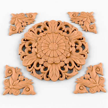 Ethnic Carved Decorations for CNC Cutting 3D model image 1 