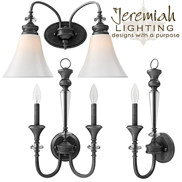 Jeremiah Boulevard Wall Sconce 3D model image 1 