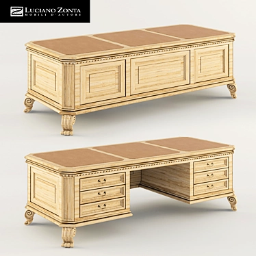 Sleek Luciano Zonta Desk 3D model image 1 