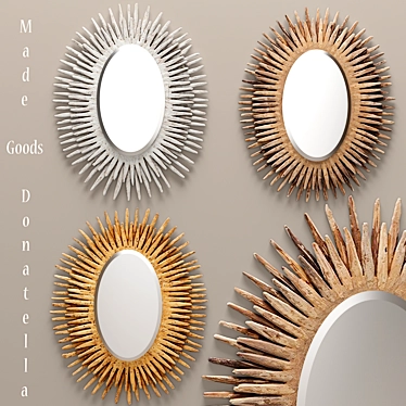 Elegant Donatella Mirror Set 3D model image 1 