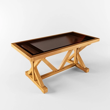 Custom-Made Beechwood Tables 3D model image 1 