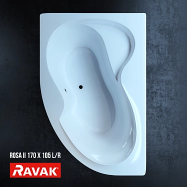 Ravak Rosa II Bathtub - 170x105 L/R 3D model image 1 