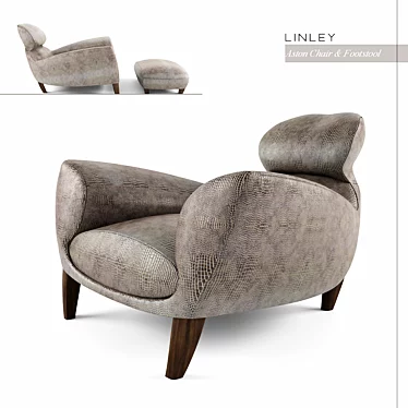 Linley Aston Chair and Footstool Set 3D model image 1 