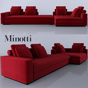 Minotti Leonard Sofa: Modern Elegance for Harmonious Living 3D model image 1 