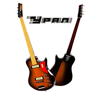 Vintage Soviet Bass Guitar 3D model image 1 
