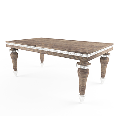 Gotha: Chrome and Wenge: Fold Table 3D model image 1 