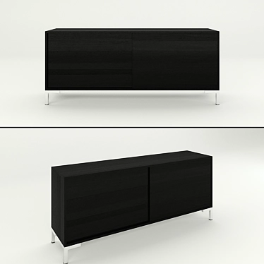 BoConcept Occa 260040: Sleek Black Wood Commode 3D model image 1 