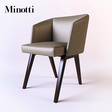 Minotti Creed Dining Chair - Stylish and Compact 3D model image 1 