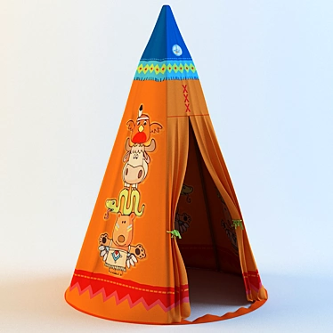 Adventure Awaits Kids Tipi 3D model image 1 