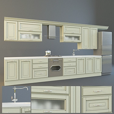 Aran Kitchen: Sleek & Stylish 3D model image 1 