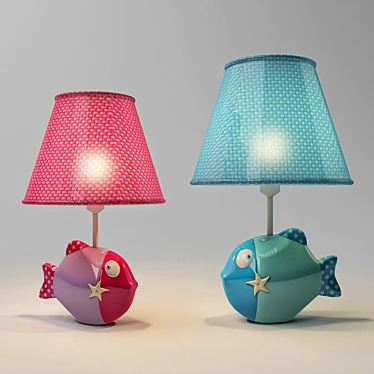 Glowing Fish Lamp 3D model image 1 