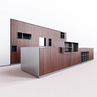 Cesar Kalea: Sleek & Spacious Kitchen 3D model image 1 