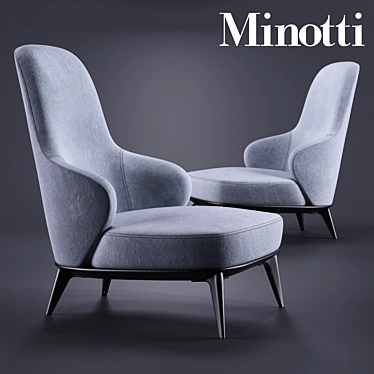 Elegant Minotti Leslie Armchair 3D model image 1 