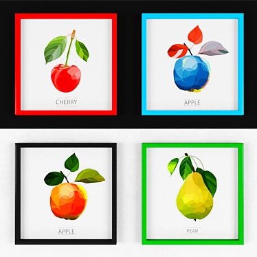 Peolla Pe Italy Collection - Set of 4 Paintings 3D model image 1 