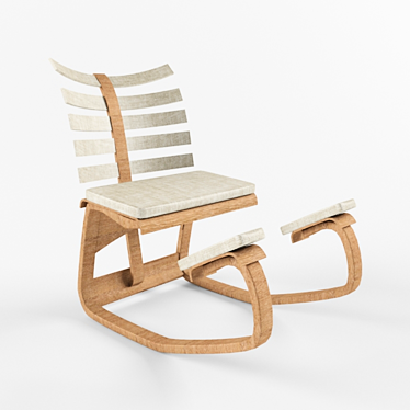 Cozy Velvet Armchair - Your Perfect Relaxation Spot 3D model image 1 