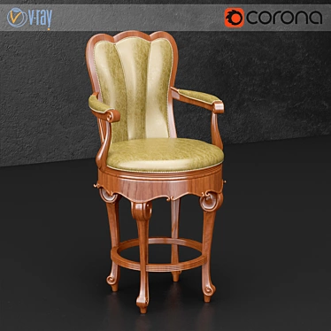 Windsor Barstool by Jonathan Charles 3D model image 1 