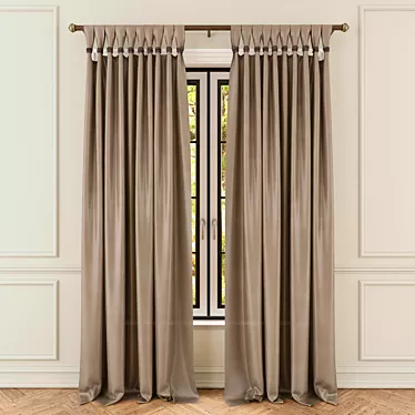 Revolving Hinged Curtains 3D model image 1 