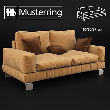 Elegant Musterring Sofa MR 6040 3D model image 1 