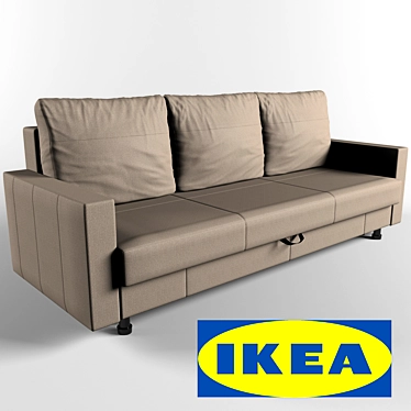 FRIHETEN Sofa bed 3-seat, beige Shiftebu