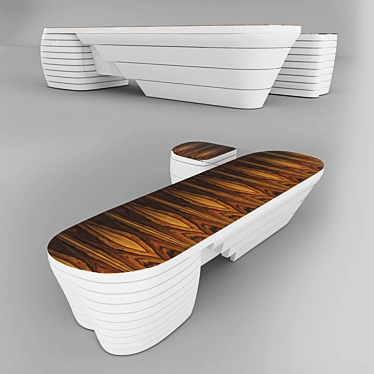Modern Office Desk | 350x90x75 cm | 3D Max Design 3D model image 1 