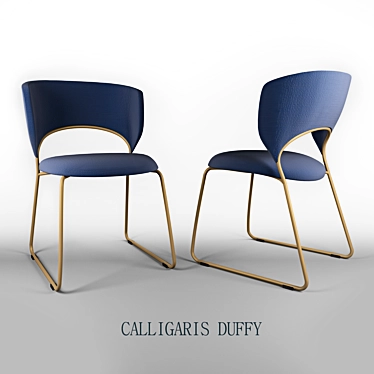 Modern Calligaris Duffy Dining Chair 3D model image 1 