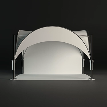 Versatile 5x5m Tent with Adjustable Height 3D model image 1 