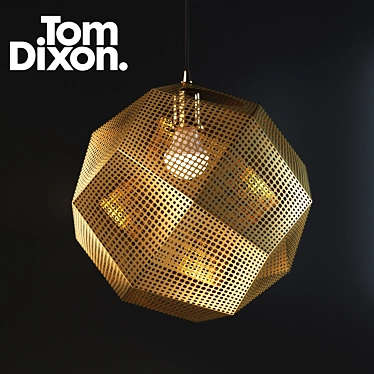 Tom Dixon ETS02B-PEUM Aluminum Pendant Light 3D model image 1 