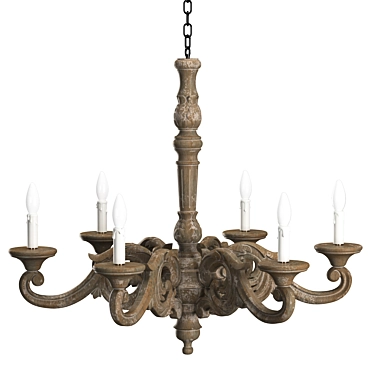 Provence Chandelier: L'art Domestique 3D model image 1 