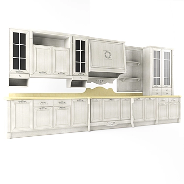 Elegant Merx Siena Kitchen 3D model image 1 