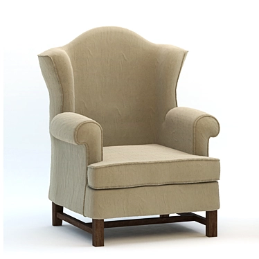 Retro Chic Vintage Armchair 3D model image 1 