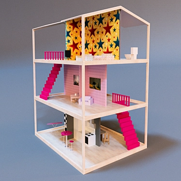 Dreamy Dollhouse 3D model image 1 