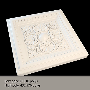 Russian Oven Tile, 210x210mm 3D model image 1 