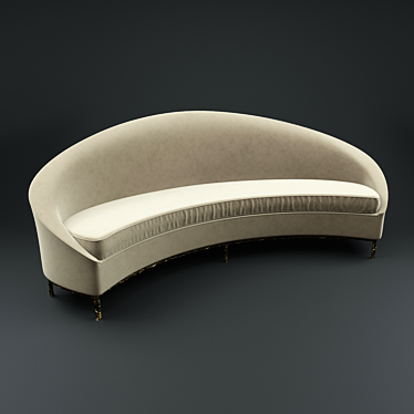 Elegant Vamp Sofa: Luxury at Its Finest 3D model image 1 