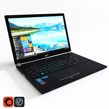 Acer Travelmate P645 Notebook 3D model image 1 