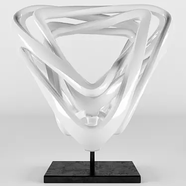 Elegant Geometric Décor Piece 3D model image 1 