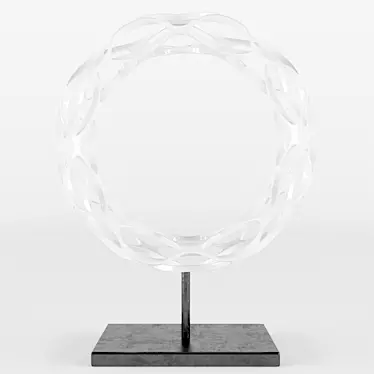 Elegant Voronoi Circle Decor 3D model image 1 