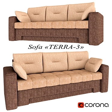 TERRA-3 Sofa - Stylish and Comfortable 3D model image 1 