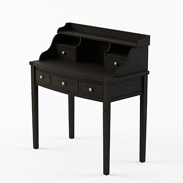 Sleek Black Bureau Desk: Safavieh's Edgewood 3D model image 1 