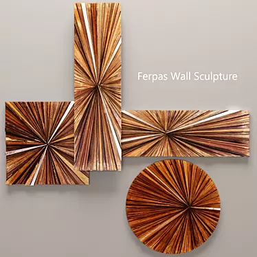 Ethereal Elegance: Ferpas Wall Sculpture 3D model image 1 