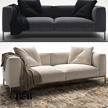 Modern Luxury: FRANK Sofa Set 3D model image 1 