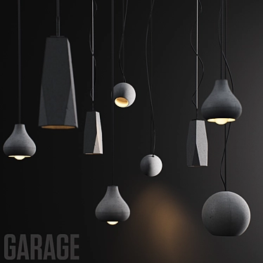 Industrial Garage Lighting Set 3D model image 1 