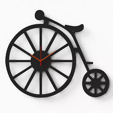 Vintage Bicycle Wall Clock 3D model image 1 