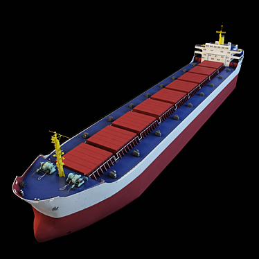 Animated Cargo Ship: Detailed and Optimized 3D model image 1 