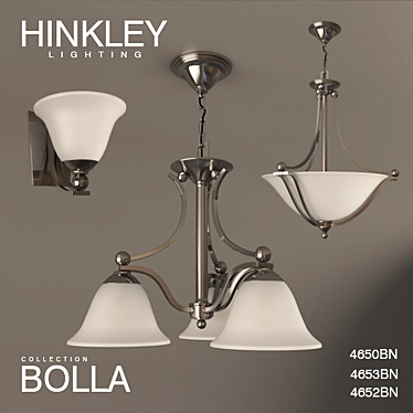 BOLLA 4650BN Brushed Nickel Wall Sconce - Elegant Lighting Fixture
BOLLA 4653BN Brushed 3D model image 1 