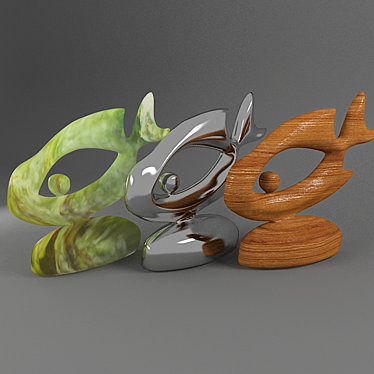 Decorative Fish Figurines 3D model image 1 